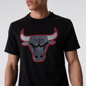 New Era NBA Chicago Bulls Outline Logo T-Shirt ''Black''