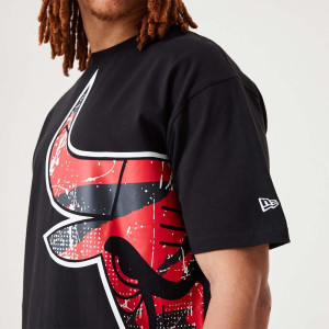 New Era NBA Chicago Bulls Large Team Logo T-Shirt ''Black''