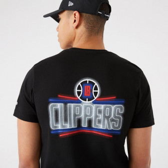 New Era NBA LA Clippers Neon Logo T-Shirt ''Black''