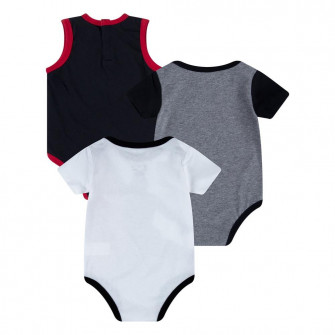 Air Jordan Air Jumbled 3-Pack Baby Bodysuit ''Black/Grey/White''