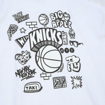 M&N NBA New York Knicks Doodle T-Shirt ''White''