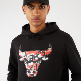 New Era Camo Logo Chicago Bulls Hoodie ''Black''