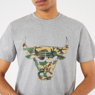 New Era Camo Logo Chicago Bulls T-Shirt ''Grey''