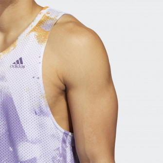 adidas Performance Allover Print Basketball Tank Top ''White/Maglil''