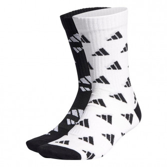 adidas 3-Stripes Graphic Sport 2-Pack Socks ''Black/White''