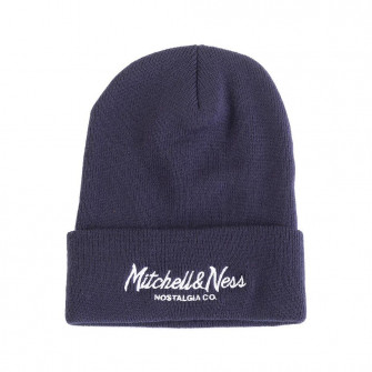 M&N Pinscript Cuff Knit Beanie Hat ''Navy Blue''