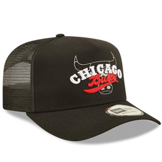 New Era NBA Chicago Bulls Logo Overlay Trucker Cap ''Black''