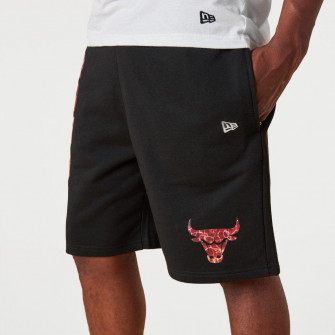 New Era NBA Team Colour Water Print Chicago Bulls Shorts ''Black''
