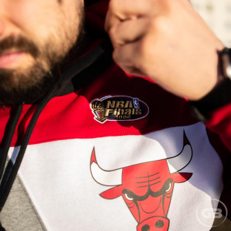 M&N NBA Chicago Bulls HWC Colorblock Hoodie ''Red/Black''