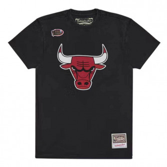 M&N NBA Chicago Bulls Worn Logo Wordmark T-Shirt ''Black''