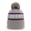 New Era NBA LA Lakers Cuff Bobble Beanie Hat ''Grey''