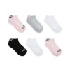 Air Jordan No-Show Kids Socks 6-Pack ''Pink/White/Black/Grey''