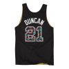 M&N San Antonio Spurs All Star 2003-04 Tim Duncan Reversible Mesh Tank ''Black/Gold''