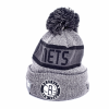New Era Brooklyn Nets NBA On Court Collection Pom Knit Hat