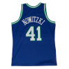 M&N NBA Dirk Nowitzki Dallas Mavericks 1998-99 Road Swingman Jersey ''Blue''